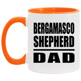 Bergamasco Shepherd Dad - 11oz Accent Mug Orange