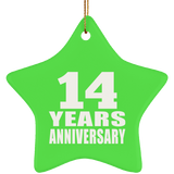 14th Anniversary 14 Years - Star Ornament