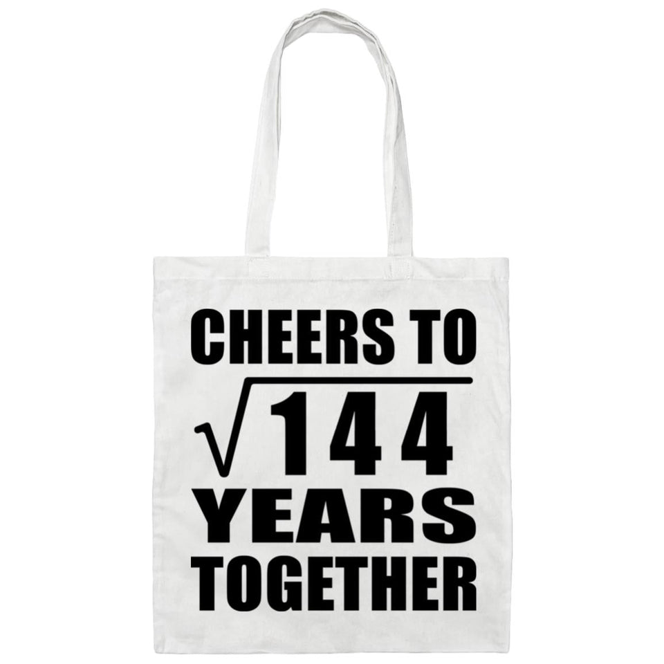 12th Anniversary Cheers To Square Root of 144 Years Together - Tote Bag White