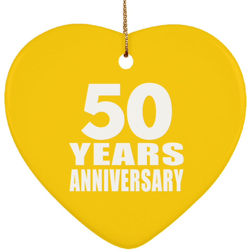 50th Anniversary 50 Years - Heart Ornament