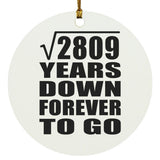 53rd Anniversary Square Root of 2809 Years Down Forever To Go - Circle Ornament