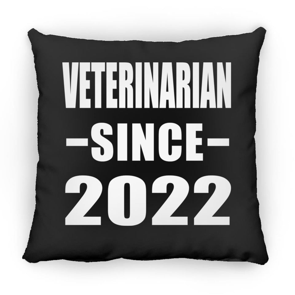 Veterinarian Since 2022 - Throw Pillow Black