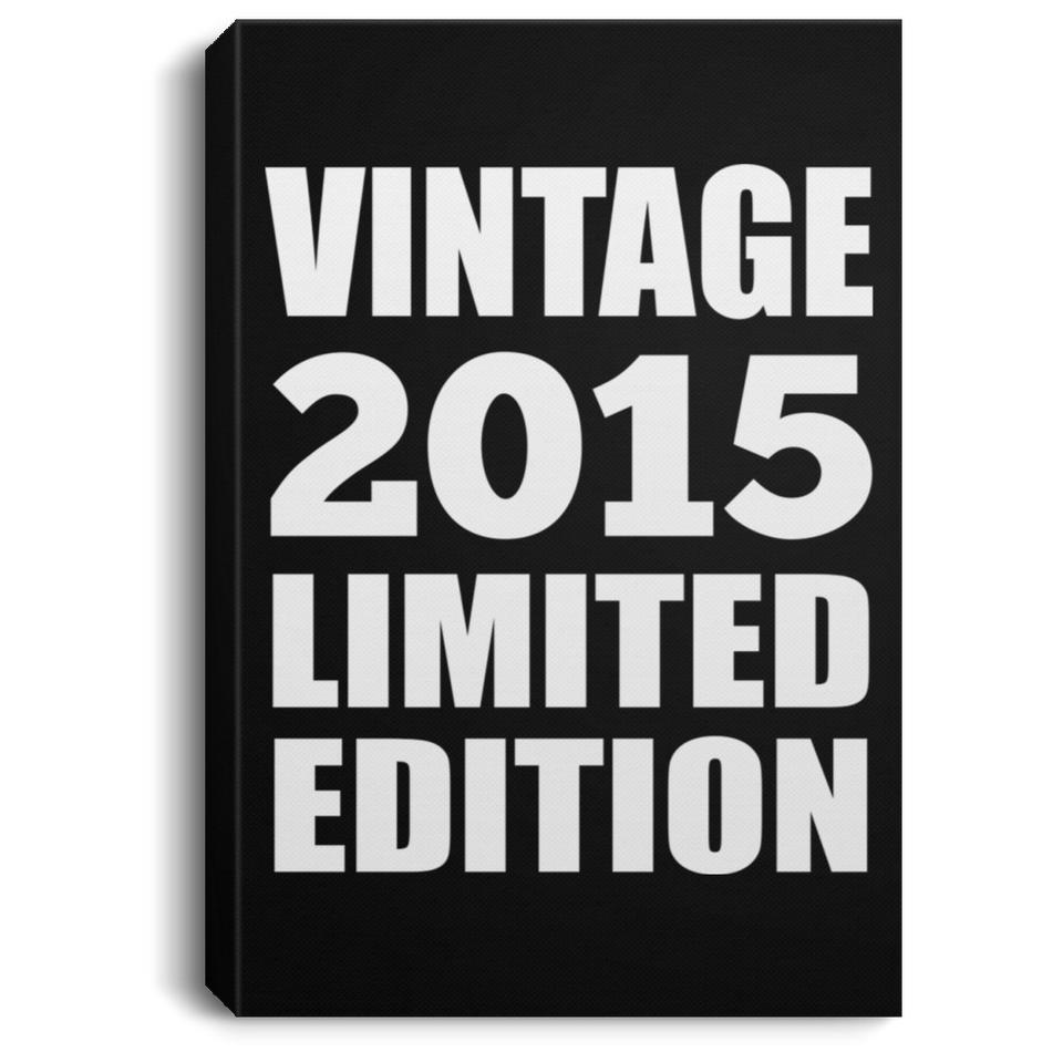 9th Birthday Vintage 2015 Limited Edition - Canvas Portrait