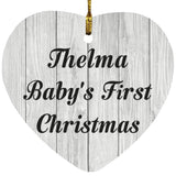 Thelma Baby's First Christmas - Heart Ornament F