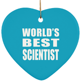 World's Best Scientist - Heart Ornament