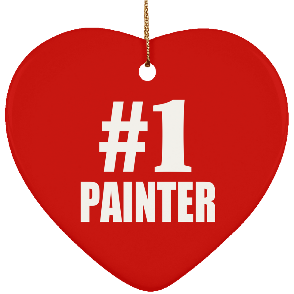 Number One #1 Painter - Heart Ornament