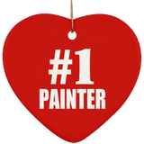 Number One #1 Painter - Heart Ornament