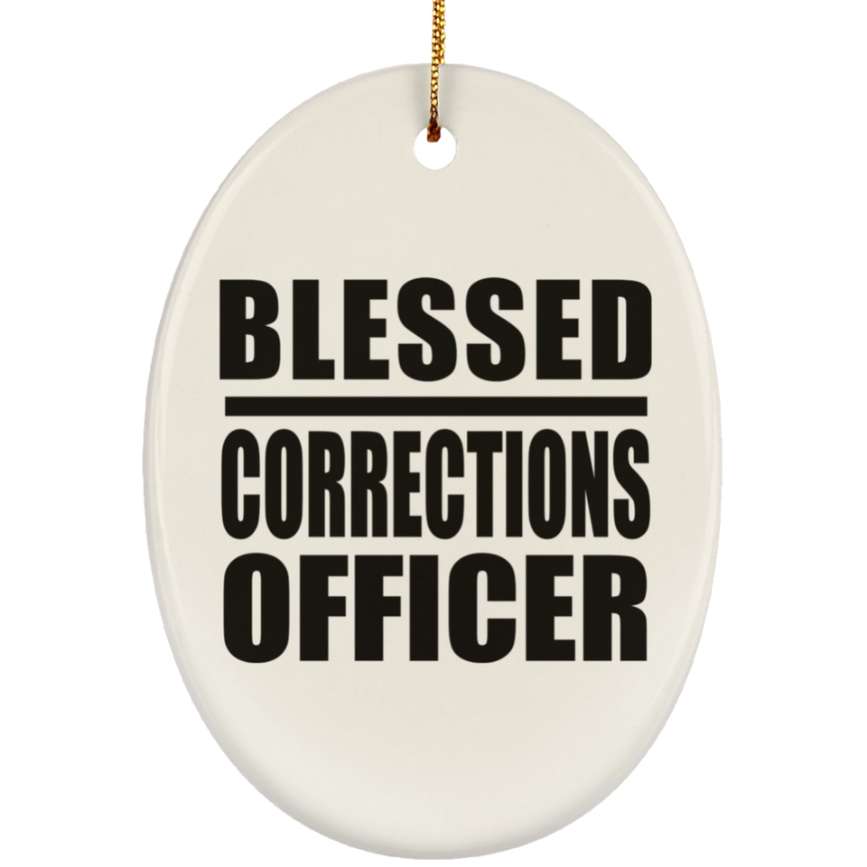 Blessed Corrections Officer - Oval Ornament