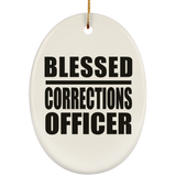 Blessed Corrections Officer - Oval Ornament