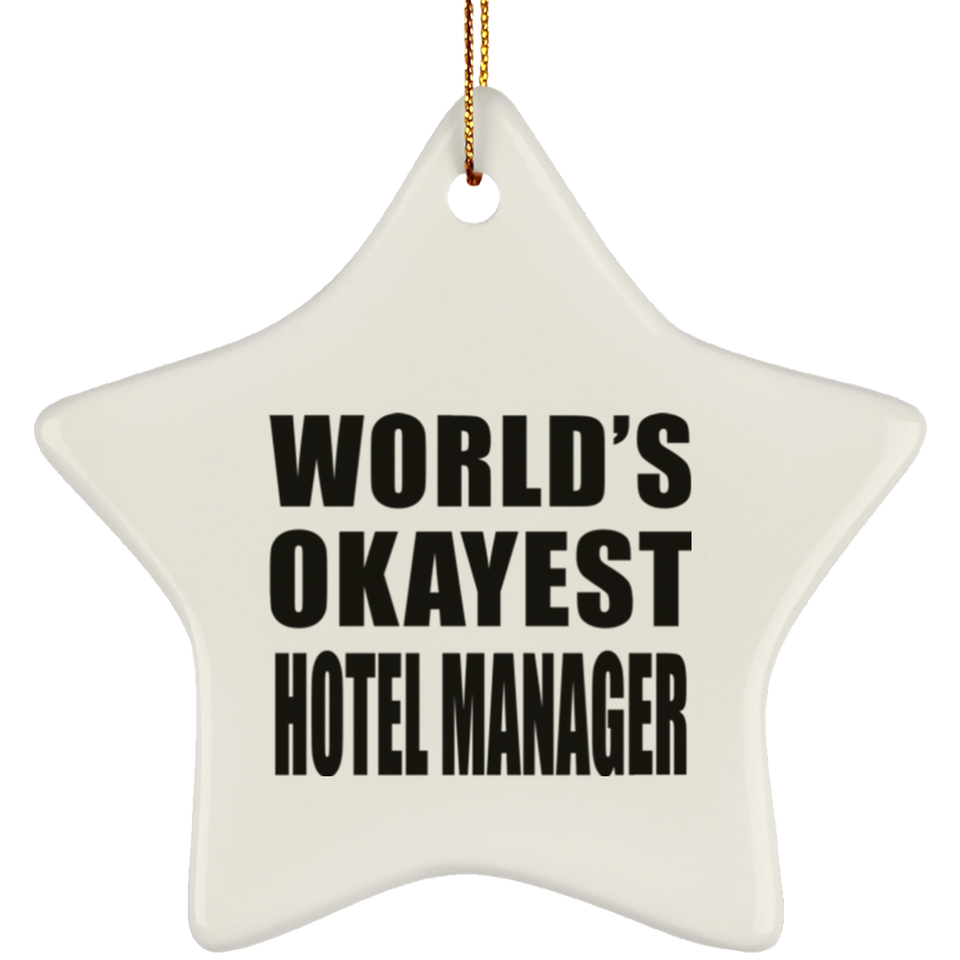 World's Okayest Hotel Manager - Star Ornament