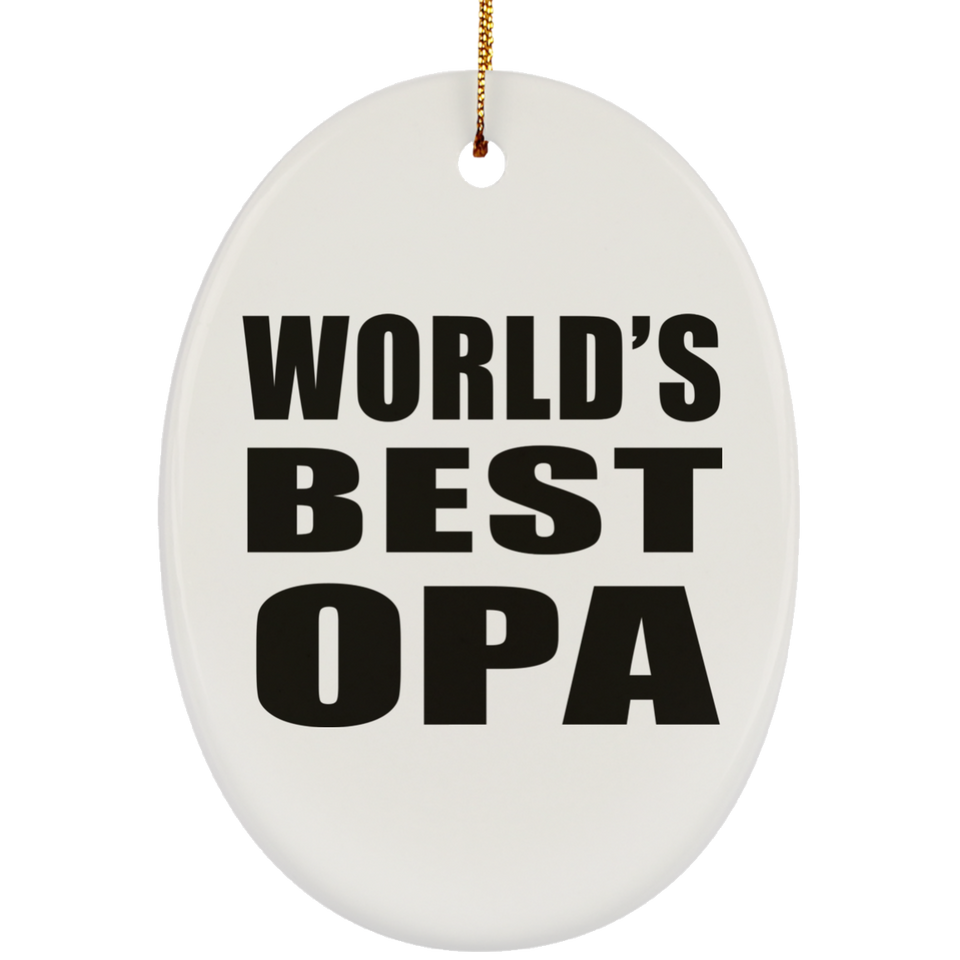 World's Best Opa - Oval Ornament
