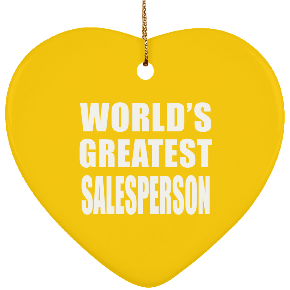 World's Greatest Salesperson - Heart Ornament