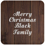 Merry Christmas Black Family - Drink Coaster D