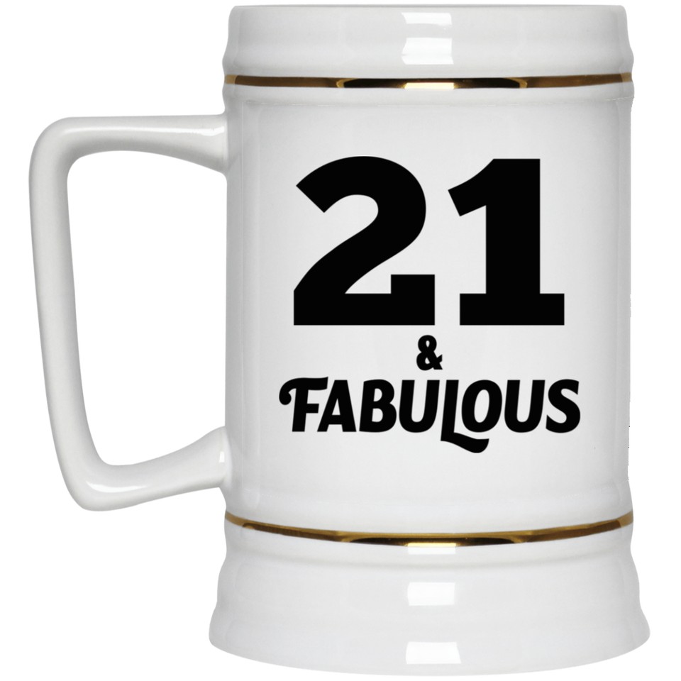 21st Birthday 21 & Fabulous - Beer Stein