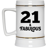 21st Birthday 21 & Fabulous - Beer Stein