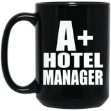 A+ Hotel Manager - 15oz Coffee Mug Black