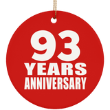 93rd Anniversary 93 Years Anniversary - Circle Ornament