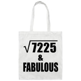 85th Birthday Square Root of 7225 & Fabulous - Tote Bag White