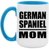 German Spaniel Mom - 15oz Accent Mug Blue