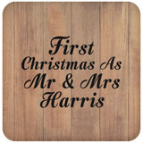 First Christmas As Mr & Mrs Harris - Drink Coaster C