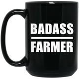 Badass Farmer - 15oz Coffee Mug Black