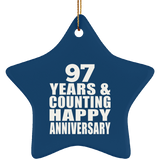 Happy 97th Anniversary 97 Years & Counting - Star Ornament