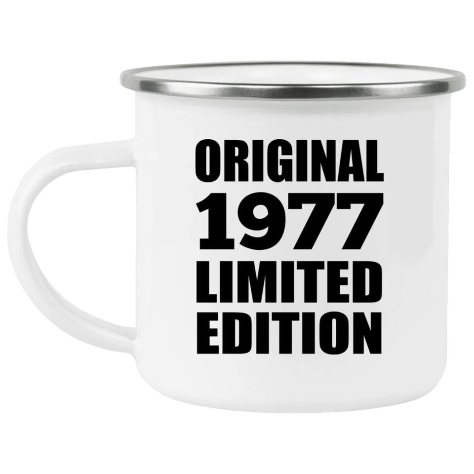 47th Birthday Original 1977 Limited Edition - 12oz Camping Mug