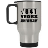 29th Anniversary Square Root of 841 Years Anniversary - Silver Travel Mug
