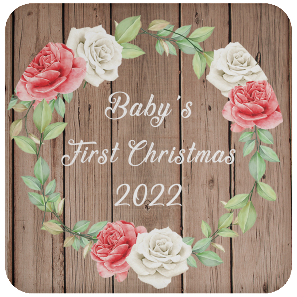 Baby's First Christmas 2022 - Drink Coaster B