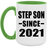 Step Son Since 2021 - 15oz Accent Mug Green