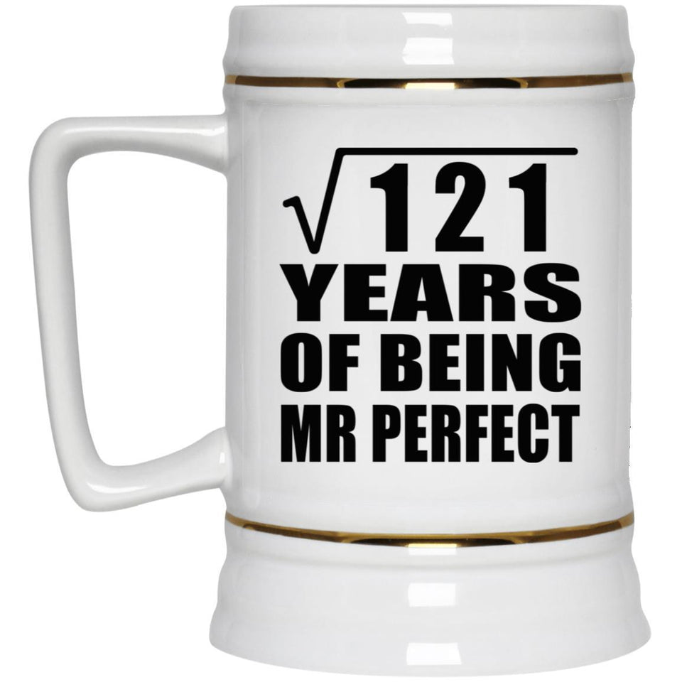 11th Anniversary Square Root of 121 Years of Mr Perfect - Beer Stein