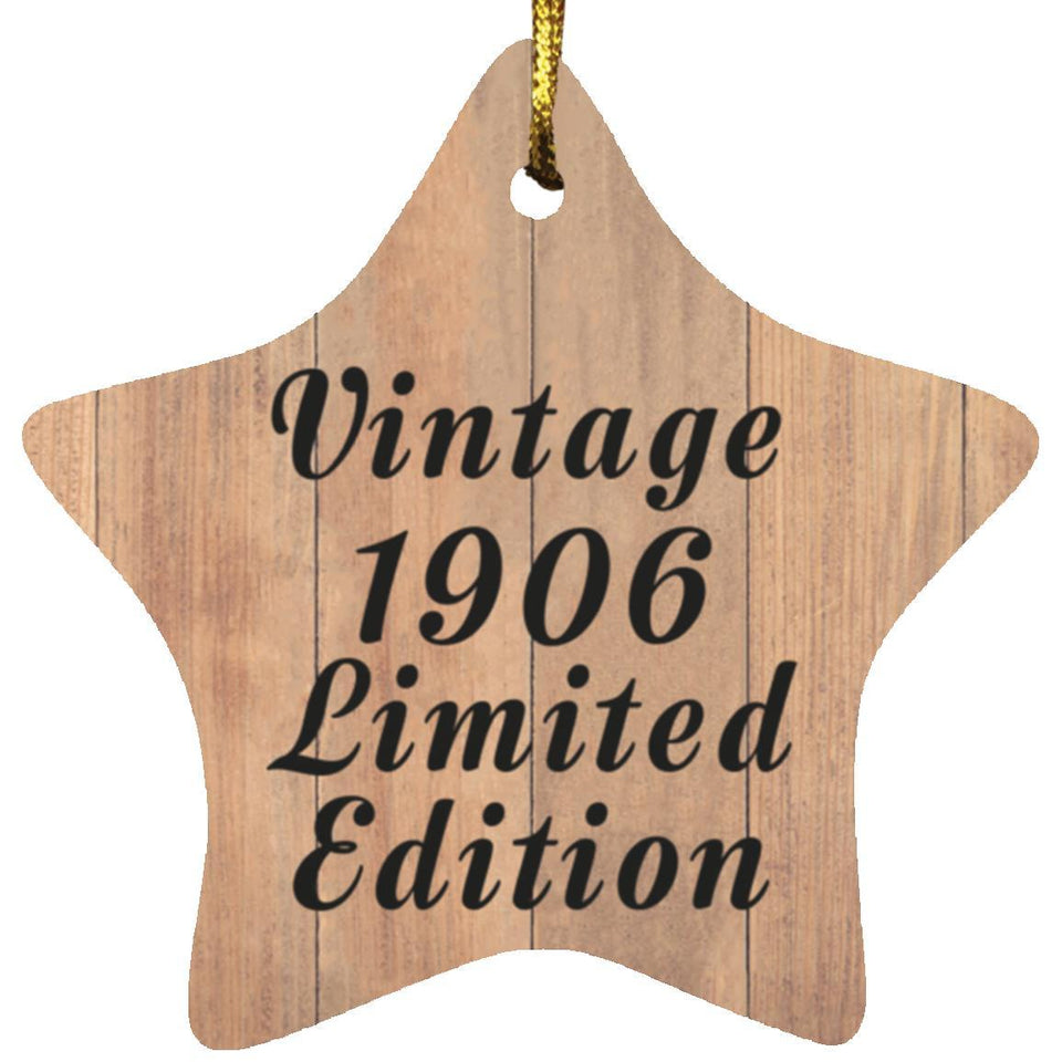 118th Birthday Vintage 1906 Limited Edition - Star Ornament C