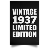 87th Birthday Vintage 1937 Limited Edition - Poster Portrait