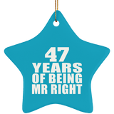 47th Anniversary 47 Years Of Being Mr Right - Star Ornament