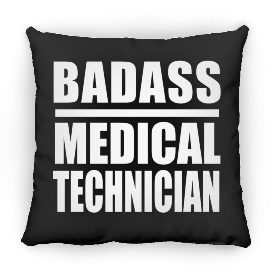 Badass Medical Technician - Throw Pillow Black