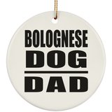 Bolognese Dog Dad - Circle Ornament