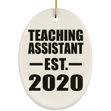 Teaching Assistant Established EST. 2020 - Oval Ornament