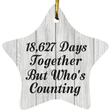 51st Anniversary 18,627 Days Together Who's Counting - Star Ornament F
