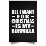 All I Want For Christmas Is My Burmilla - Poster Portrait
