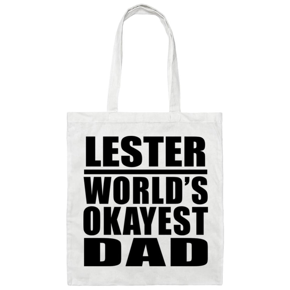 Lester World's Okayest Dad - Tote Bag White