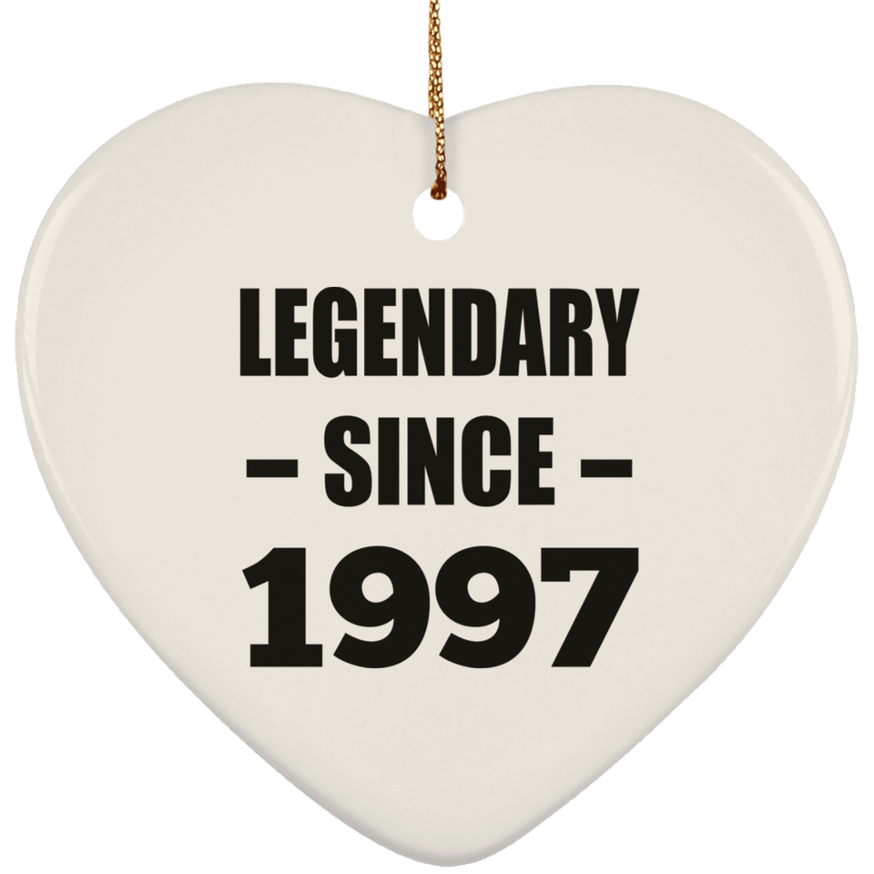 27th Birthday Legendary Since 1997 - Heart Ornament