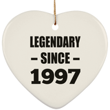 27th Birthday Legendary Since 1997 - Heart Ornament