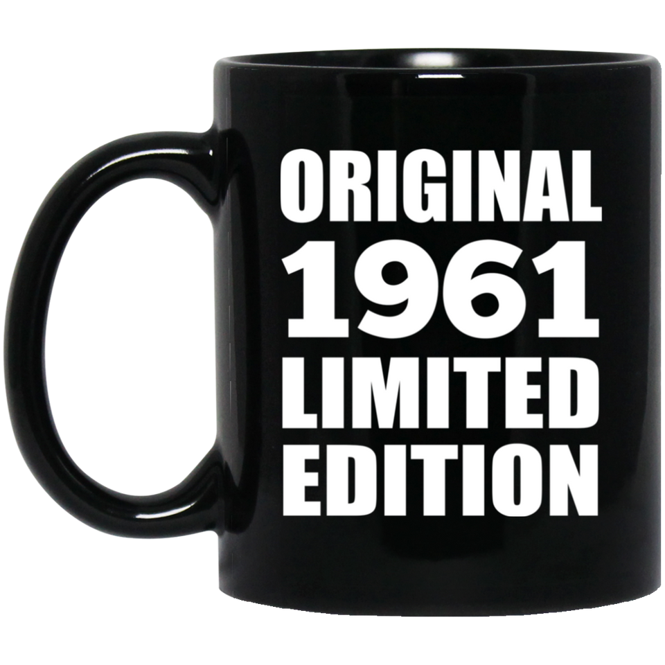63rd Birthday Original 1961 Limited Edition - 11oz Coffee Mug Black