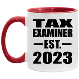 Tax Examiner Established EST. 2023 - 11oz Accent Mug Red