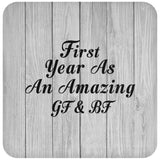 First Year As An Amazing Gf & Bf - Drink Coaster F