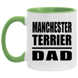 Manchester Terrier Dad - 11oz Accent Mug Green