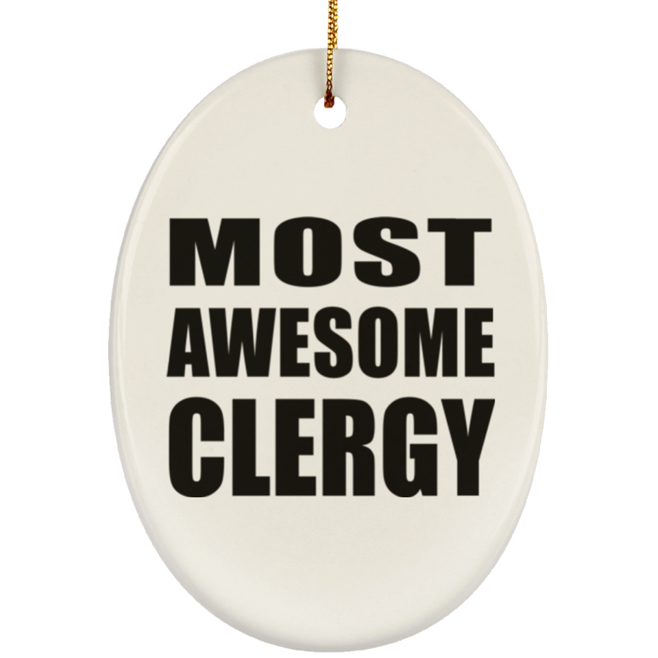 Most Awesome Clergy - Oval Ornament