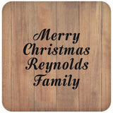 Merry Christmas Reynolds Family - Drink Coaster C