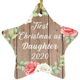 First Christmas As Daughter 2020 - Star Ornament B