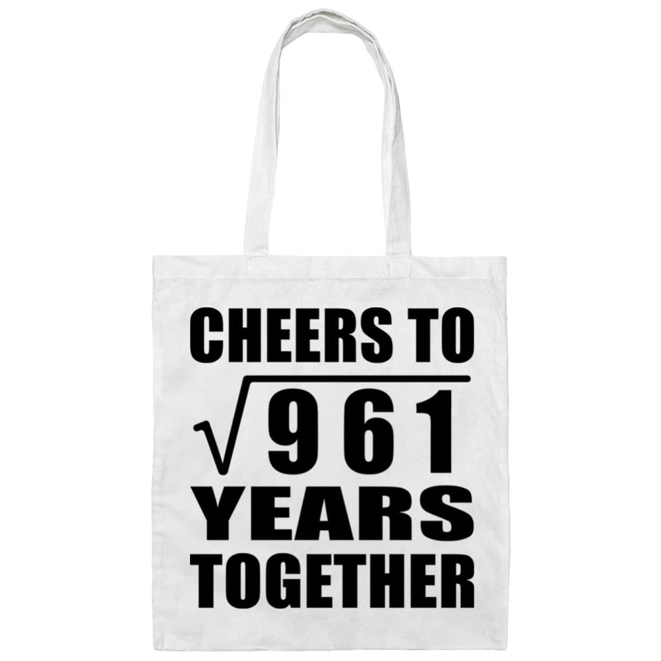 31st Anniversary Cheers To Square Root of 961 Years Together - Tote Bag White